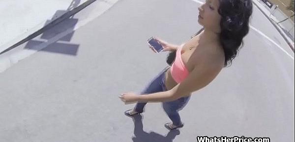  Latina teen from street loves my cock on camera